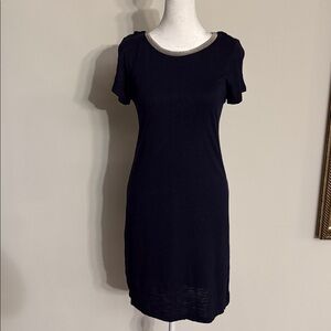 Dalia Black and Silver Knit Dress